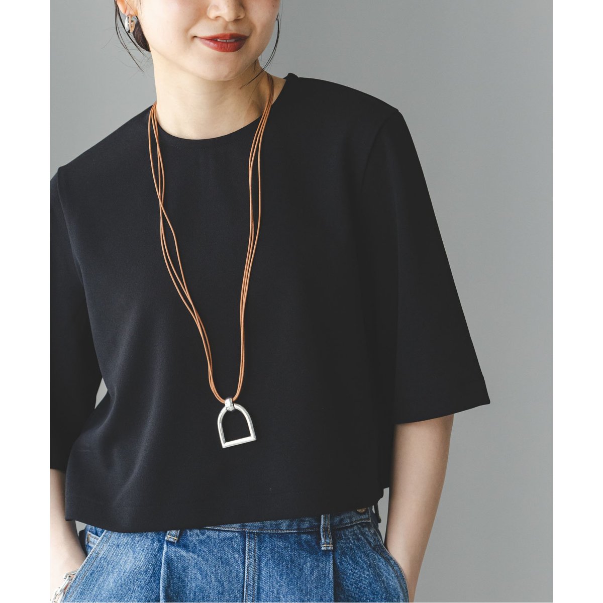 CXC/シーエックスシー】 LEATHER CIRCLE ネックレス