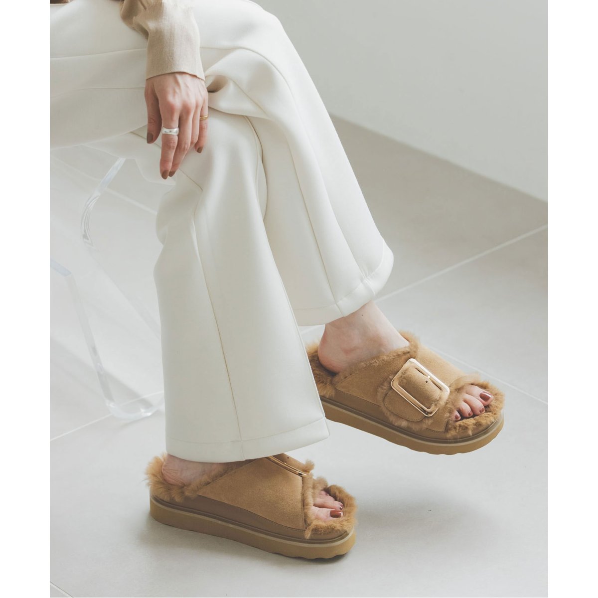 ＆】MOHI/モヒ ファーサンダル | ノーブル(Noble) | マルイウェブチャネル