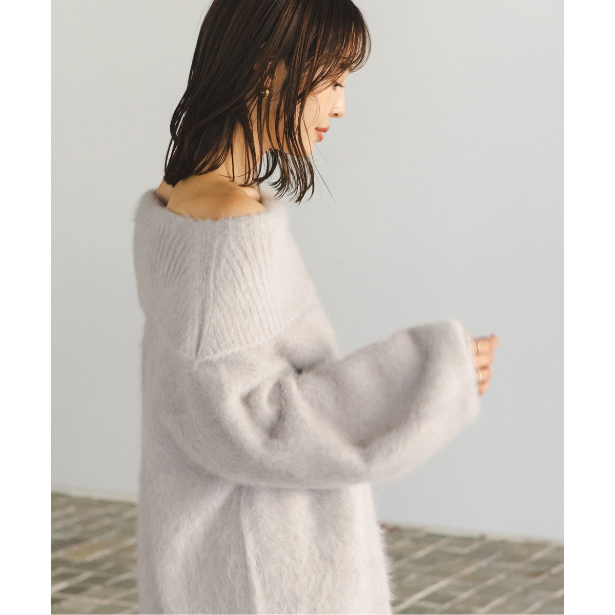 NOBLE×L'AUBE BLANC】FOX/カシミヤオフショルダーニット | ノーブル