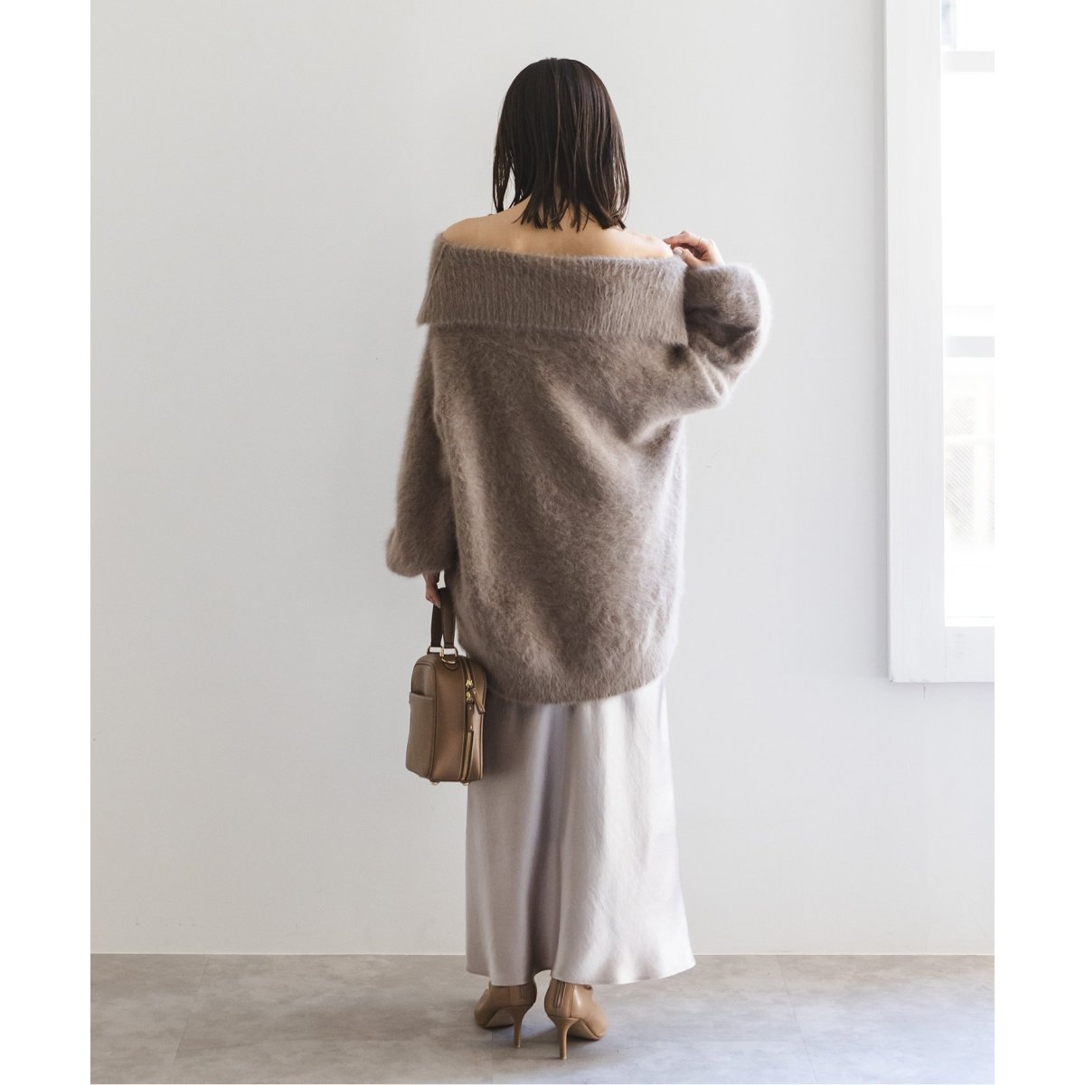 NOBLE×L'AUBE BLANC】FOX/カシミヤオフショルダーニット | ノーブル