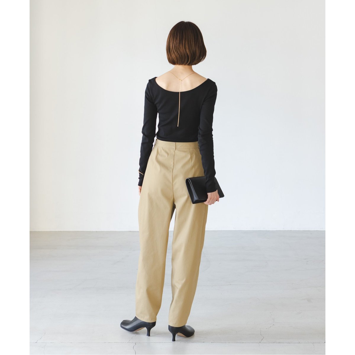 【NOBLE×L’AUBE BLANC】【値下げ】ハートネックロングTシャツ Noble（ノーブル）の「【NOBLE×L'AUBE BLANC】ハートネック