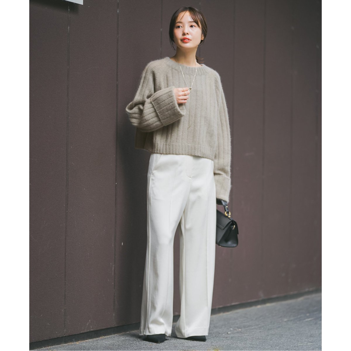 Noble YAK/ヤク ワイドリブニットプルオーバー Noble（ノーブル）の「YAK/ヤク ワイドリブニットプルオーバー（ニット