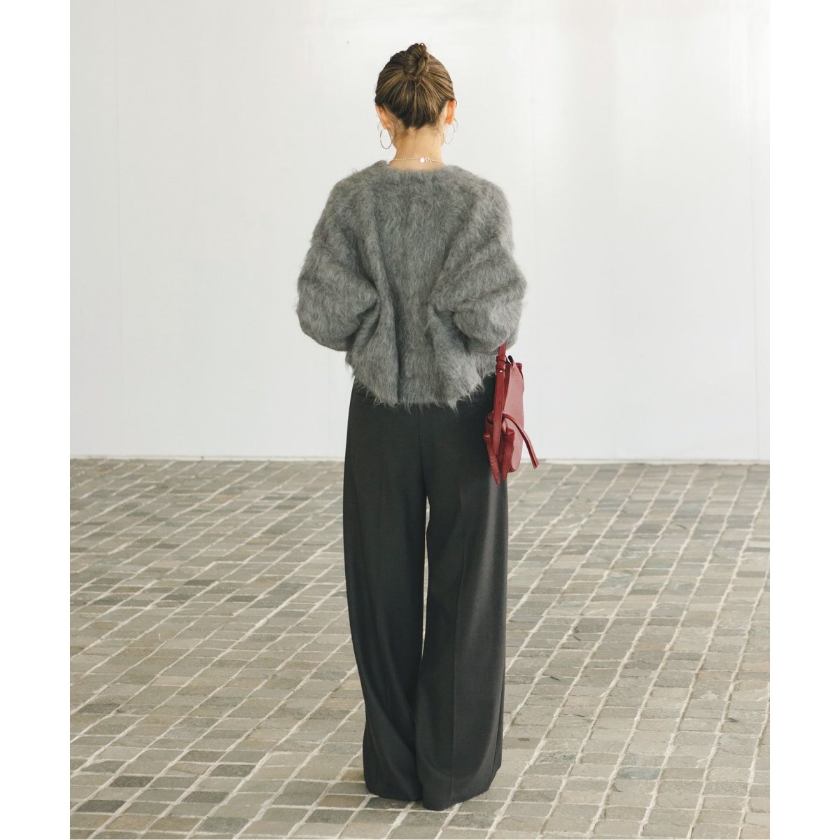 アルパカ混シャギーショートカーデ | ノーブル(Noble) | マルイウェブ