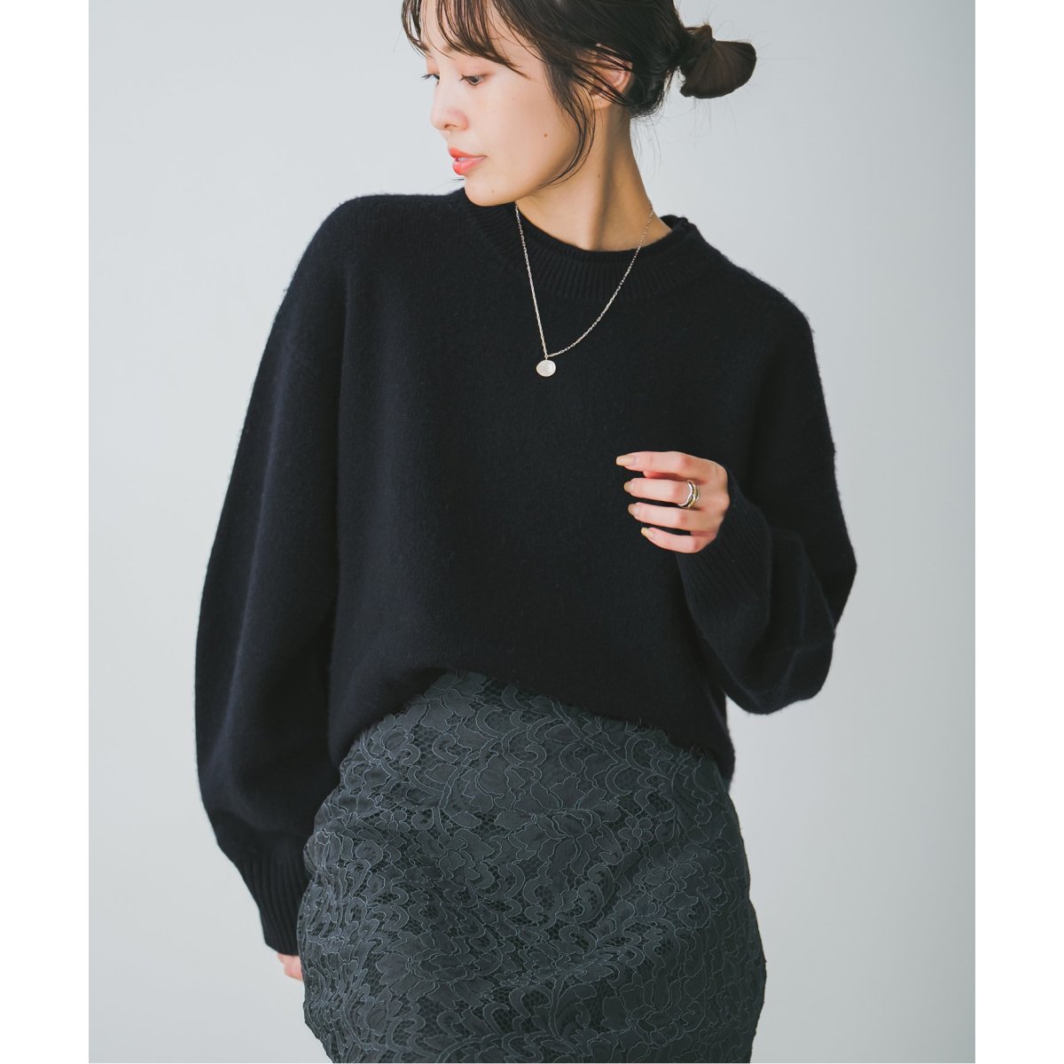 NOBLE ノーブル Super160sダブルリブクルーニット ブルー　極美品 Super160sダブルリブクルーニット | ノーブル(Noble) | マルイウェブ