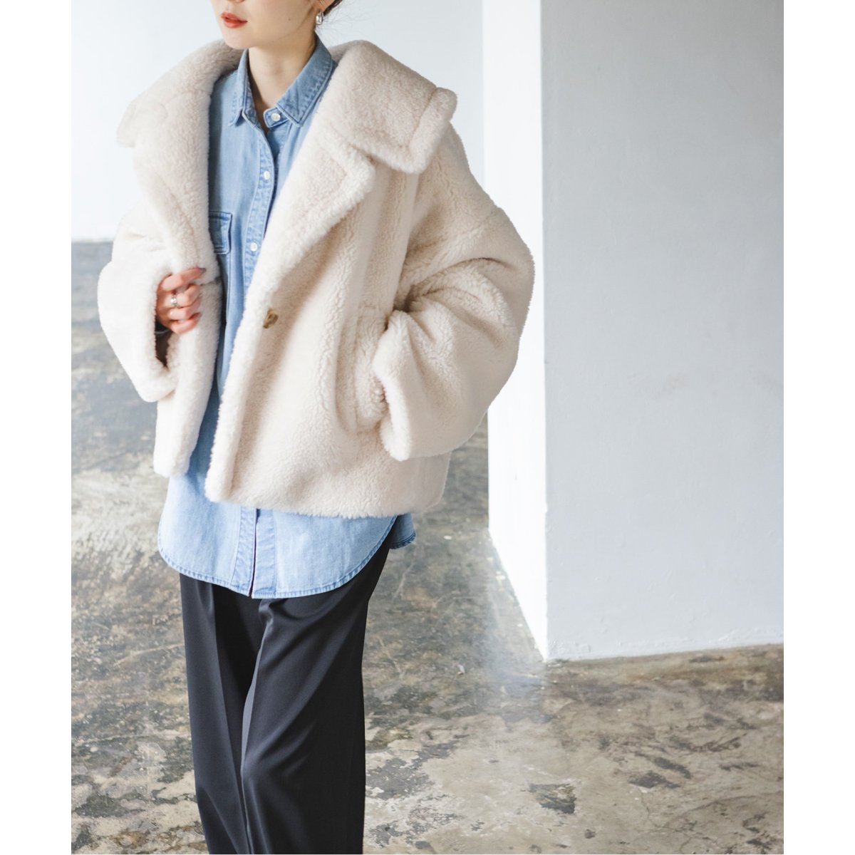 スノーボアビッグカラーコート | ノーブル(Noble) | マルイウェブチャネル