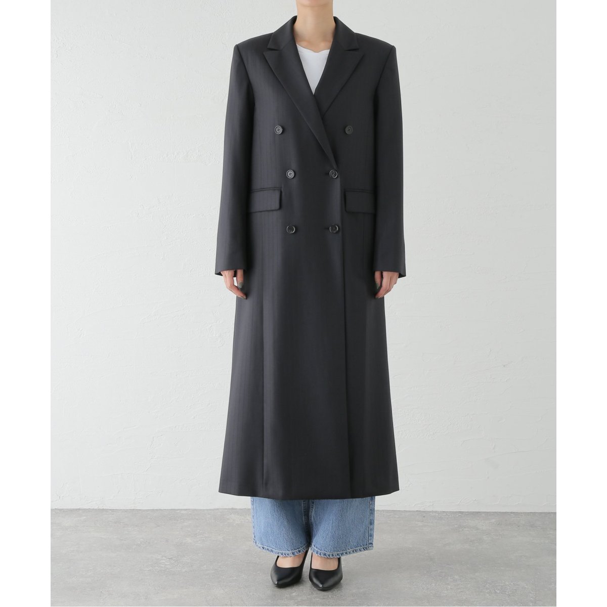 完売✳︎今季✳︎noble ELENI シャドーストライプチェスターコート新品タグ付 ELENI/エルニ シャドーストライプチェスターコート | ノーブル(Noble