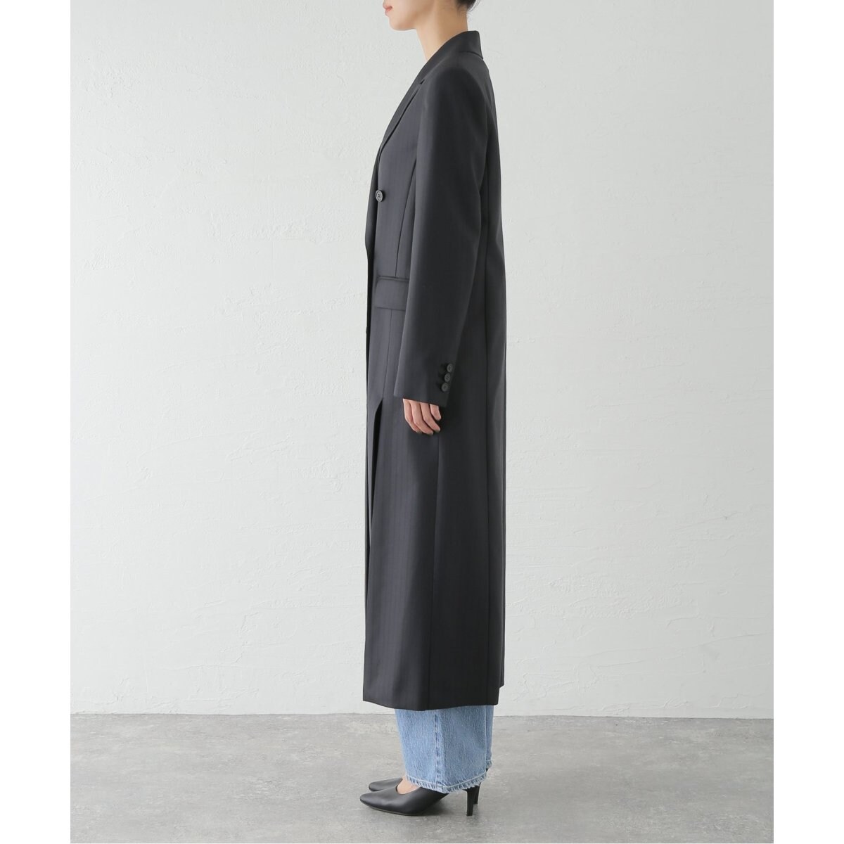 完売✳︎今季✳︎noble ELENI シャドーストライプチェスターコート新品タグ付 ELENI/エルニ シャドーストライプチェスターコート | ノーブル