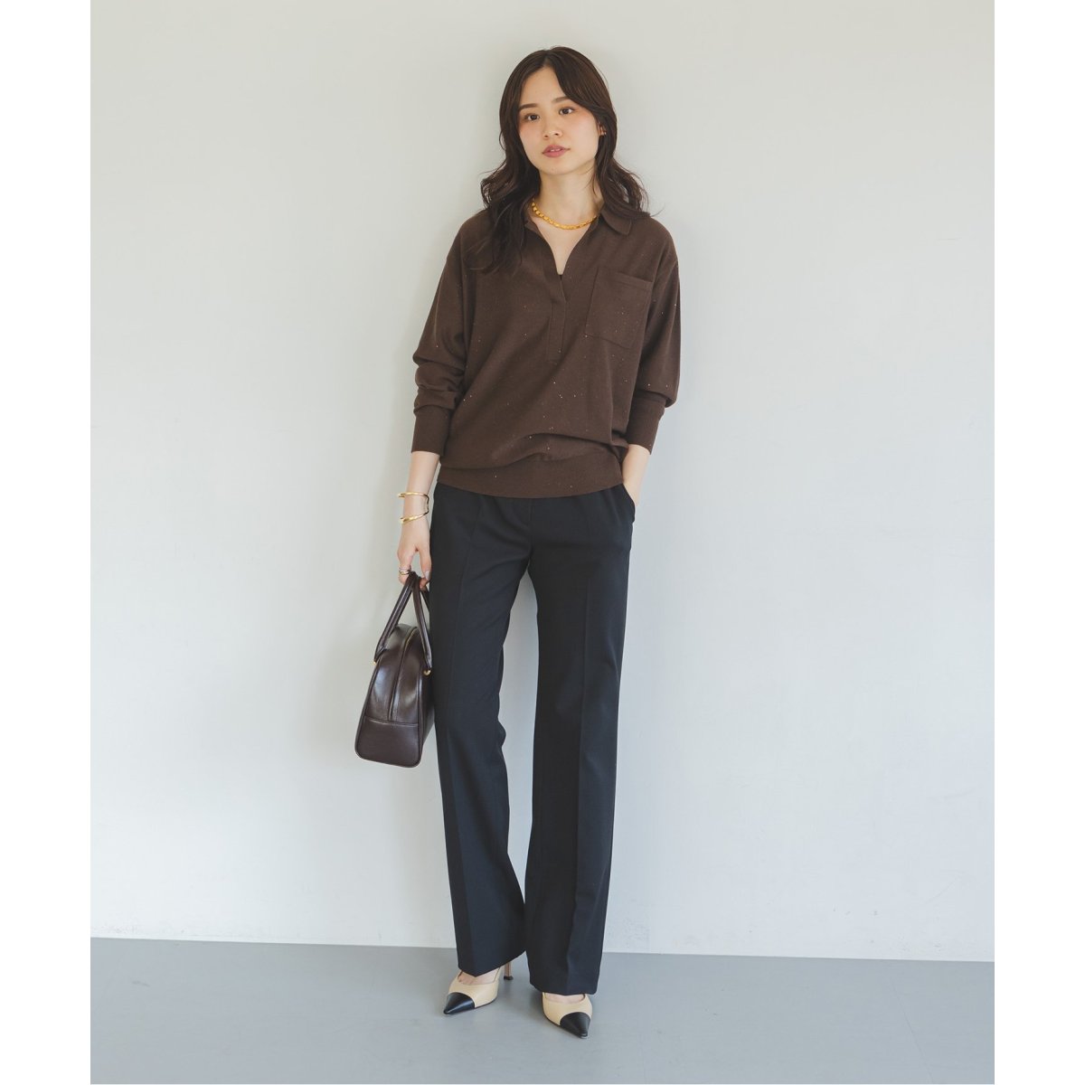 美品 NOBLE 24AW 2WAYストレッチスリムストレートパンツ 黒 34 美品 NOBLE 24AW 2WAYストレッチスリムストレートパンツ 黒 34