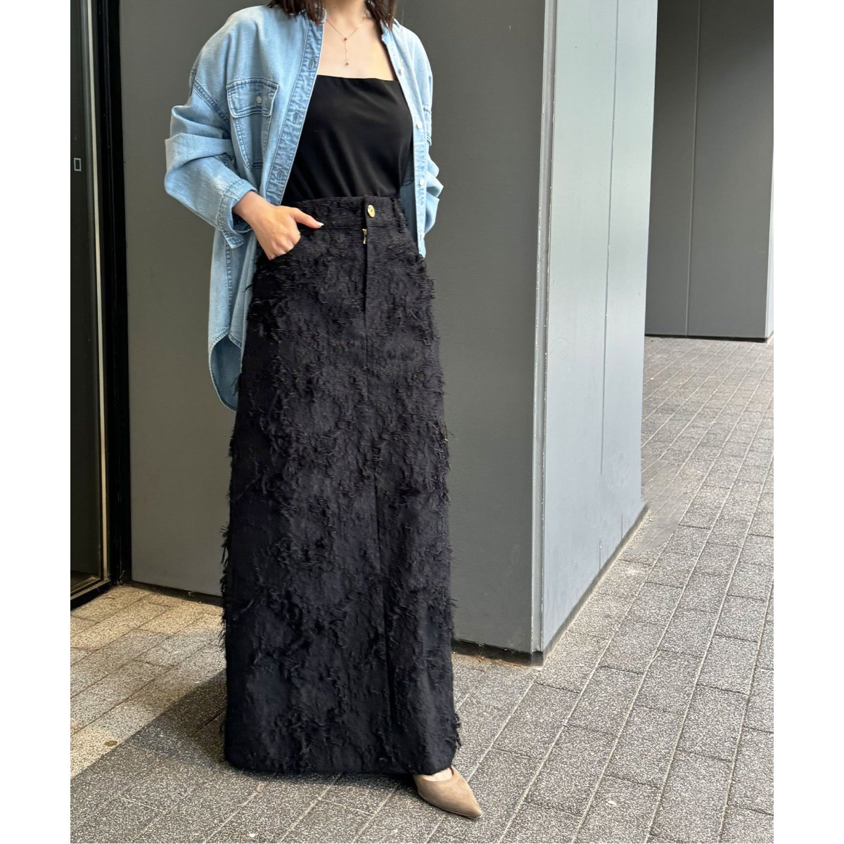 シャギージャガードAラインスカート | ノーブル(Noble) | マルイ