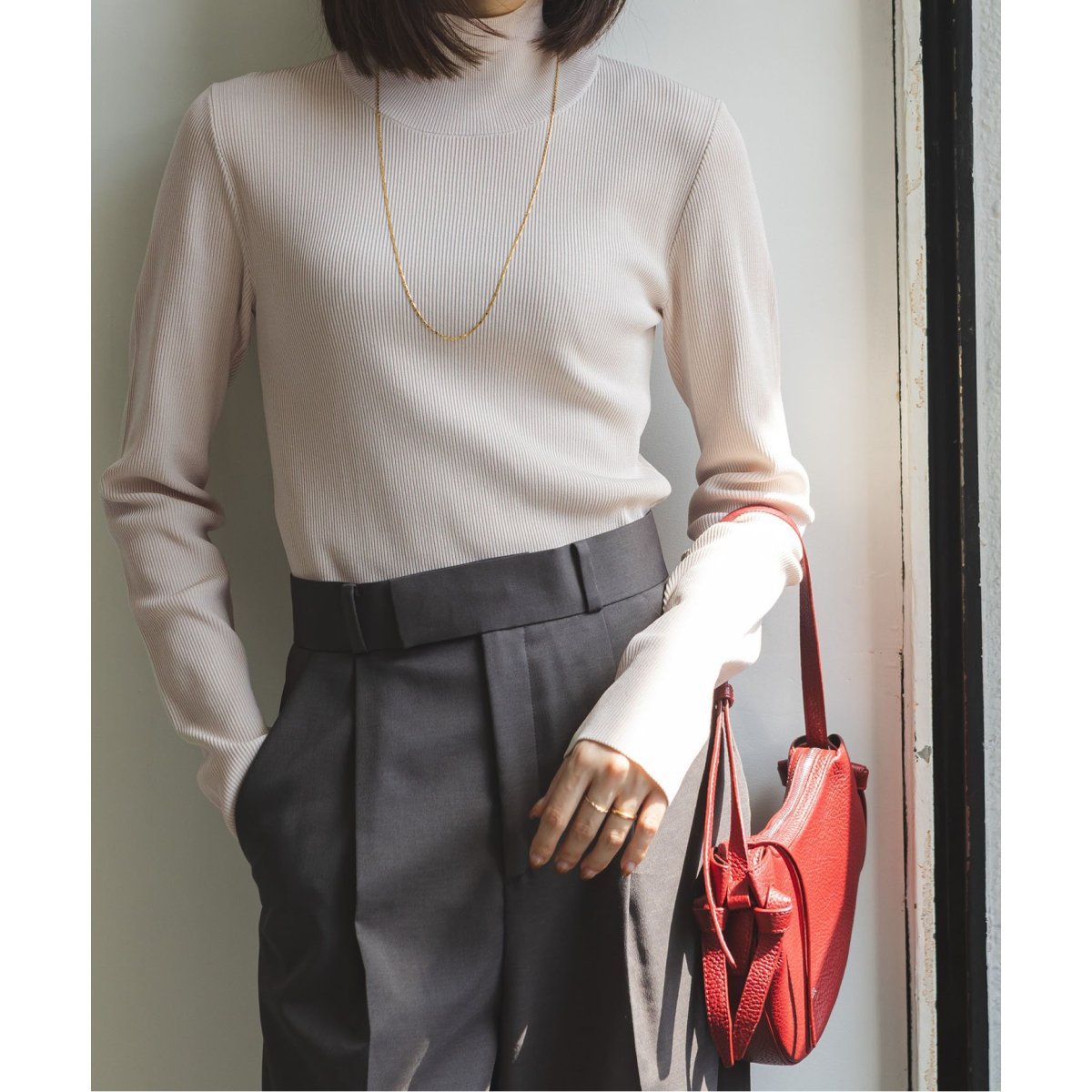 ナローリブタートルニット | ノーブル(Noble) | マルイウェブチャネル