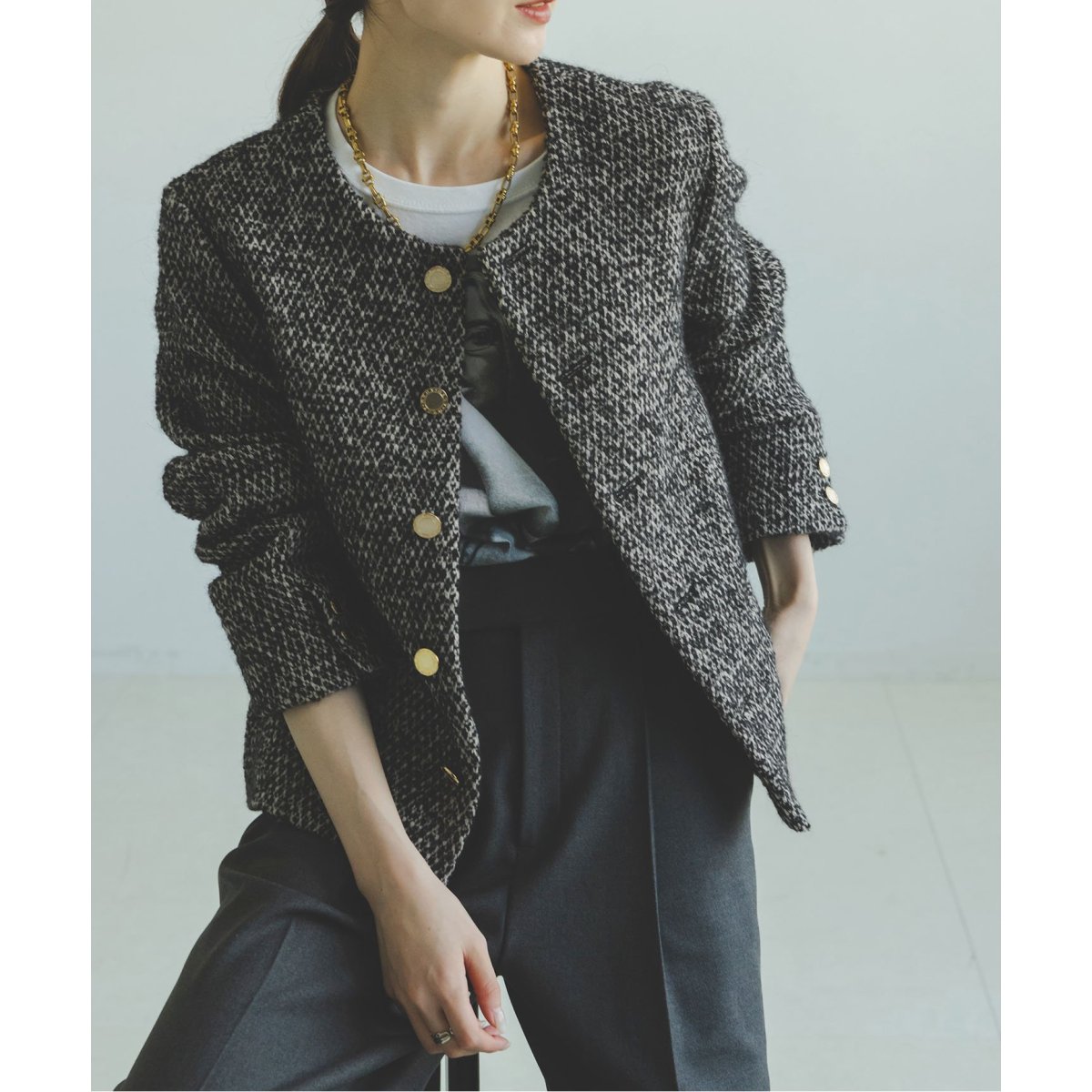 NOBLE別注》COUTURE DADAM/クチュールドアダム ジャケット(ノーカラー