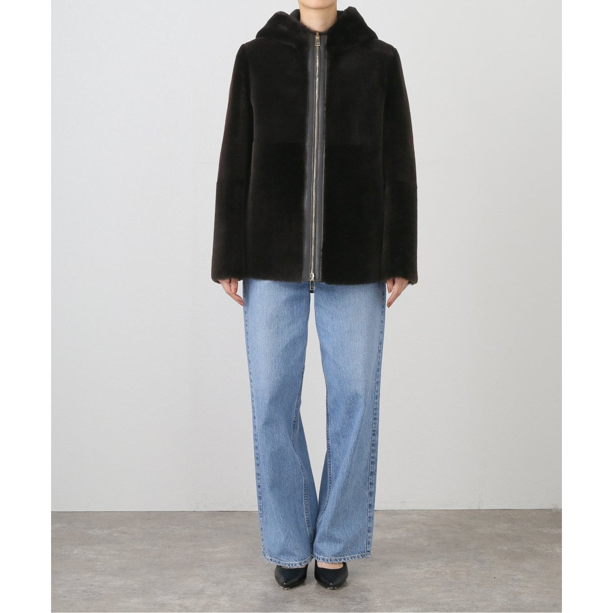 PAOLO GELLI/パオロジェリ リアルムートンフードジップブルゾン Noble（ノーブル）の「PAOLO GELLI/パオロジェリ フードジップブルゾン