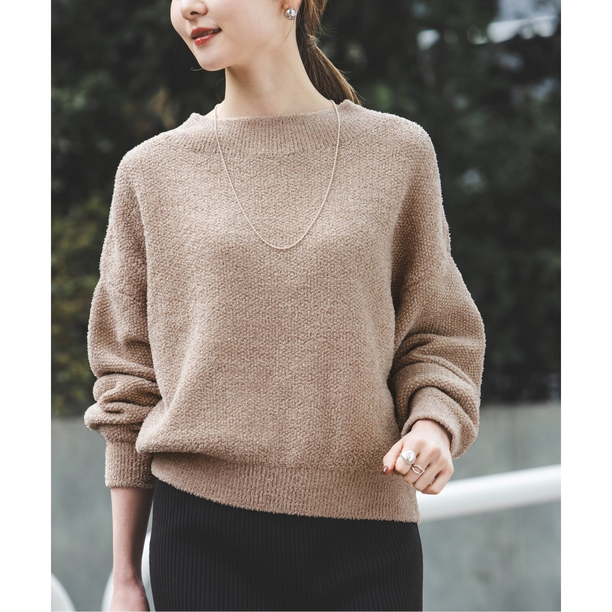 追加》ドライミックスモールニットプルオーバー | ノーブル(Noble