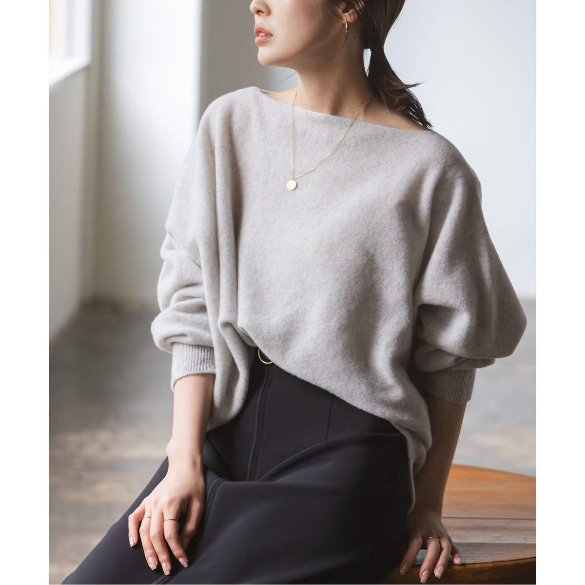 ✨未使用タグ付き✨ノーブル　ファインウールドルマンプルオーバー　日本製 追加》ファインウールドルマンプルオーバー 5 | ノーブル(Noble