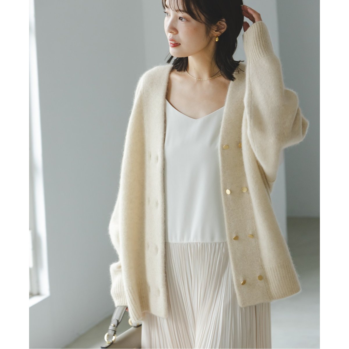 追加》YAK/ヤク ダブルボタンニットカーディガン 2 | ノーブル(Noble