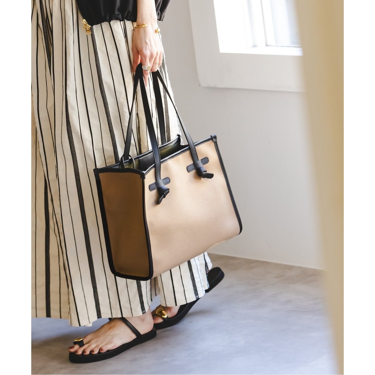 ジャンニキアリーニ マルチェッラ M かごバッグブルー ジャンニ