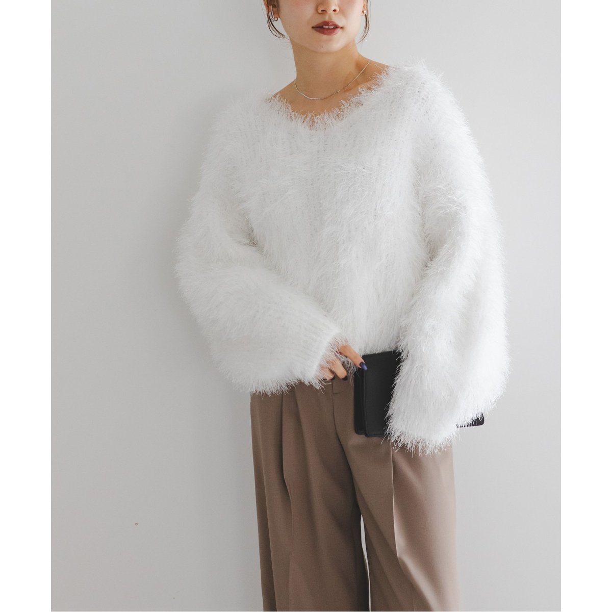 フェザーニットVネックプルオーバー | ノーブル(Noble) | マルイウェブ