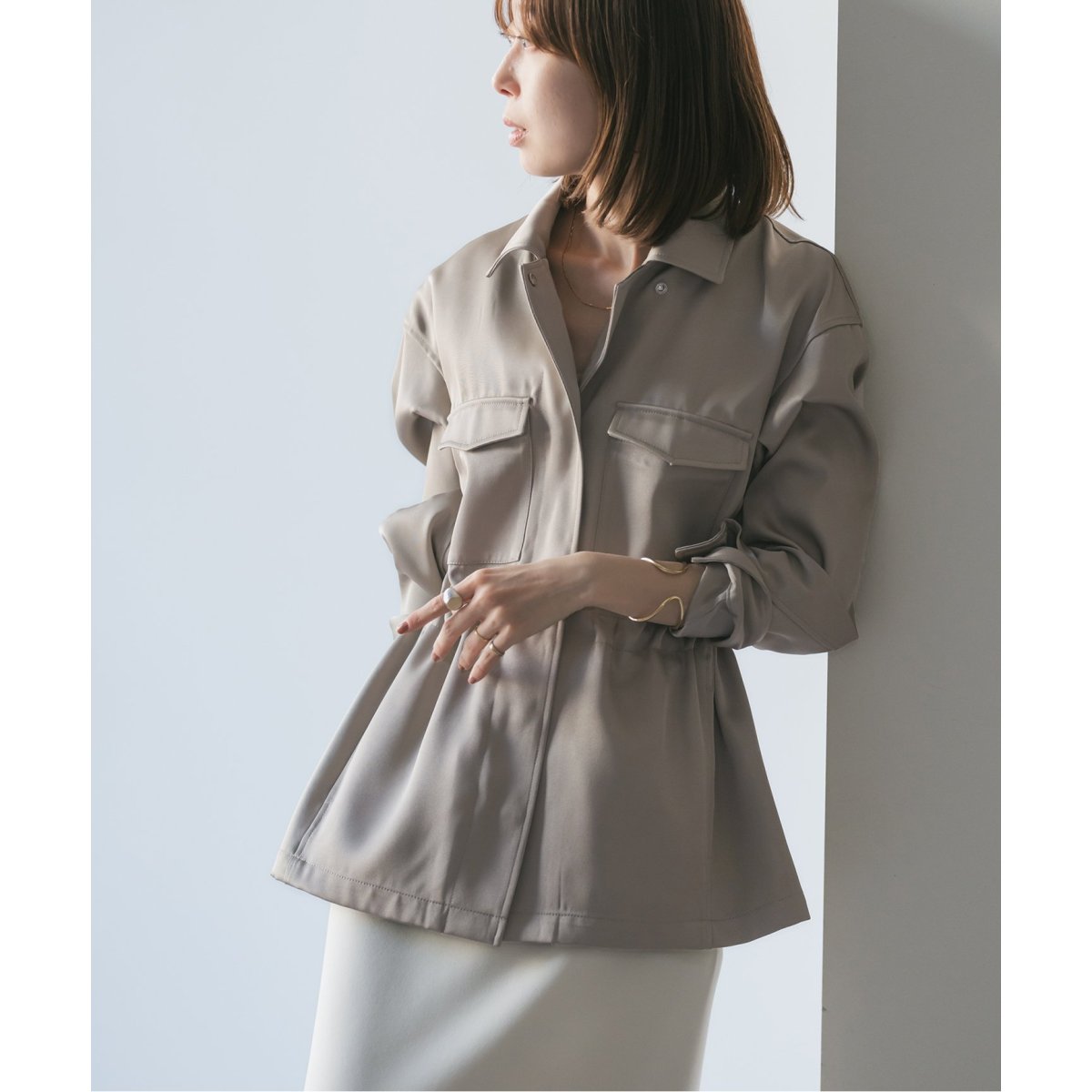 NOBLE/新品未使用タグ付き/ラスターツイルフィールドシャツブルゾン ラスターツイルフィールドシャツブルゾン | ノーブル(Noble) | マルイ