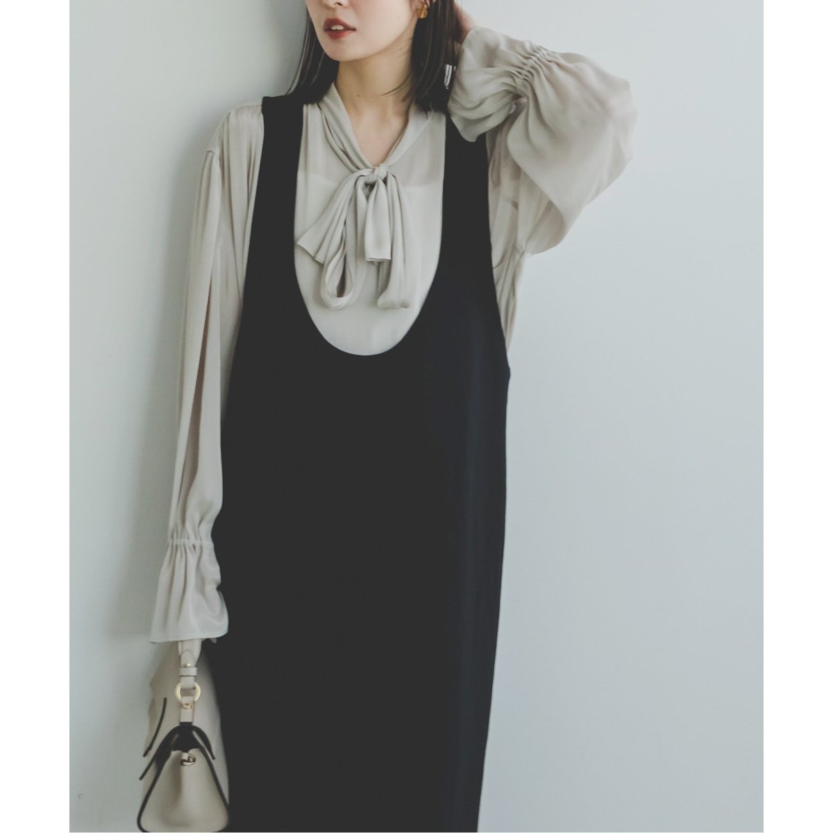 洗える】ラフツイル2WAYストレートワンピース | ノーブル(Noble