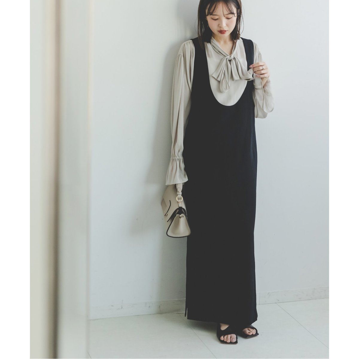 洗える】ラフツイル2WAYストレートワンピース | ノーブル(Noble