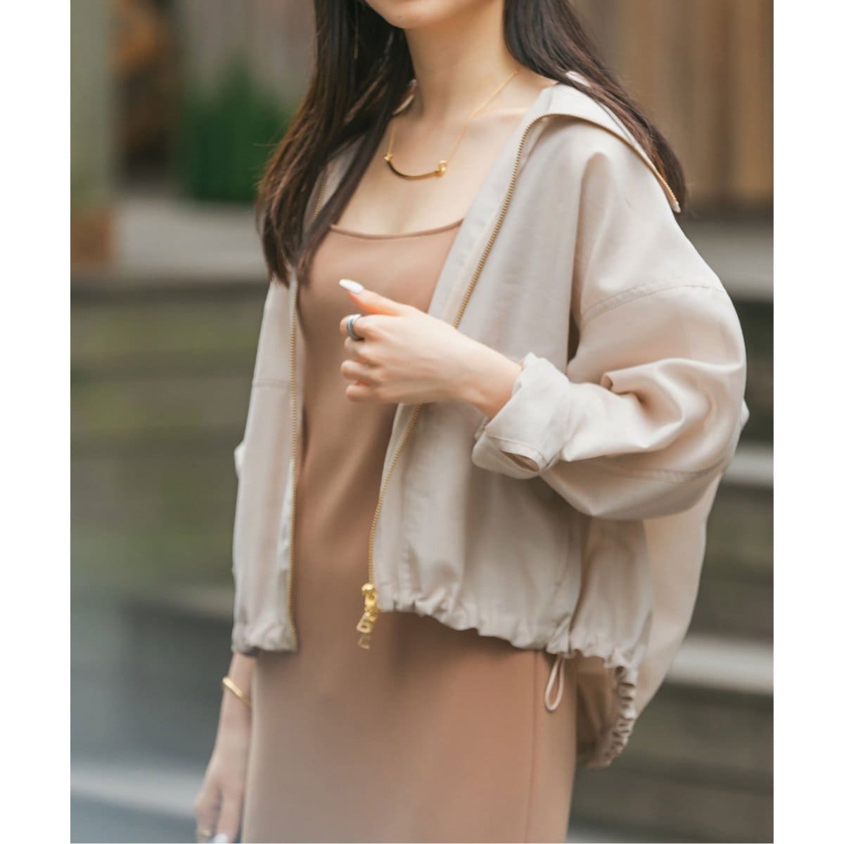 追加》キャメルミックスリバージップコート | ノーブル(Noble