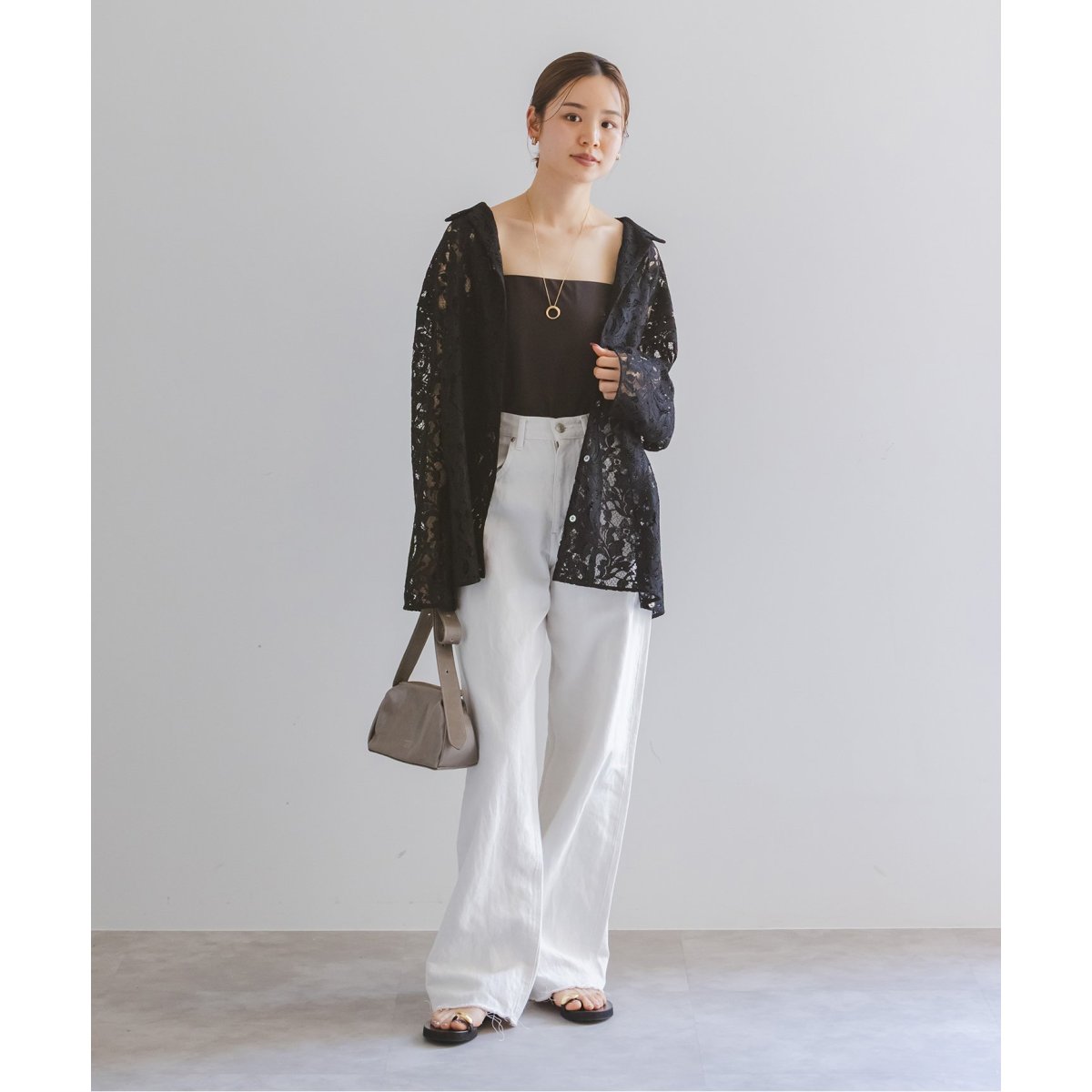 ボタニカルレースオープンカラーシャツ | ノーブル(Noble) | マルイ