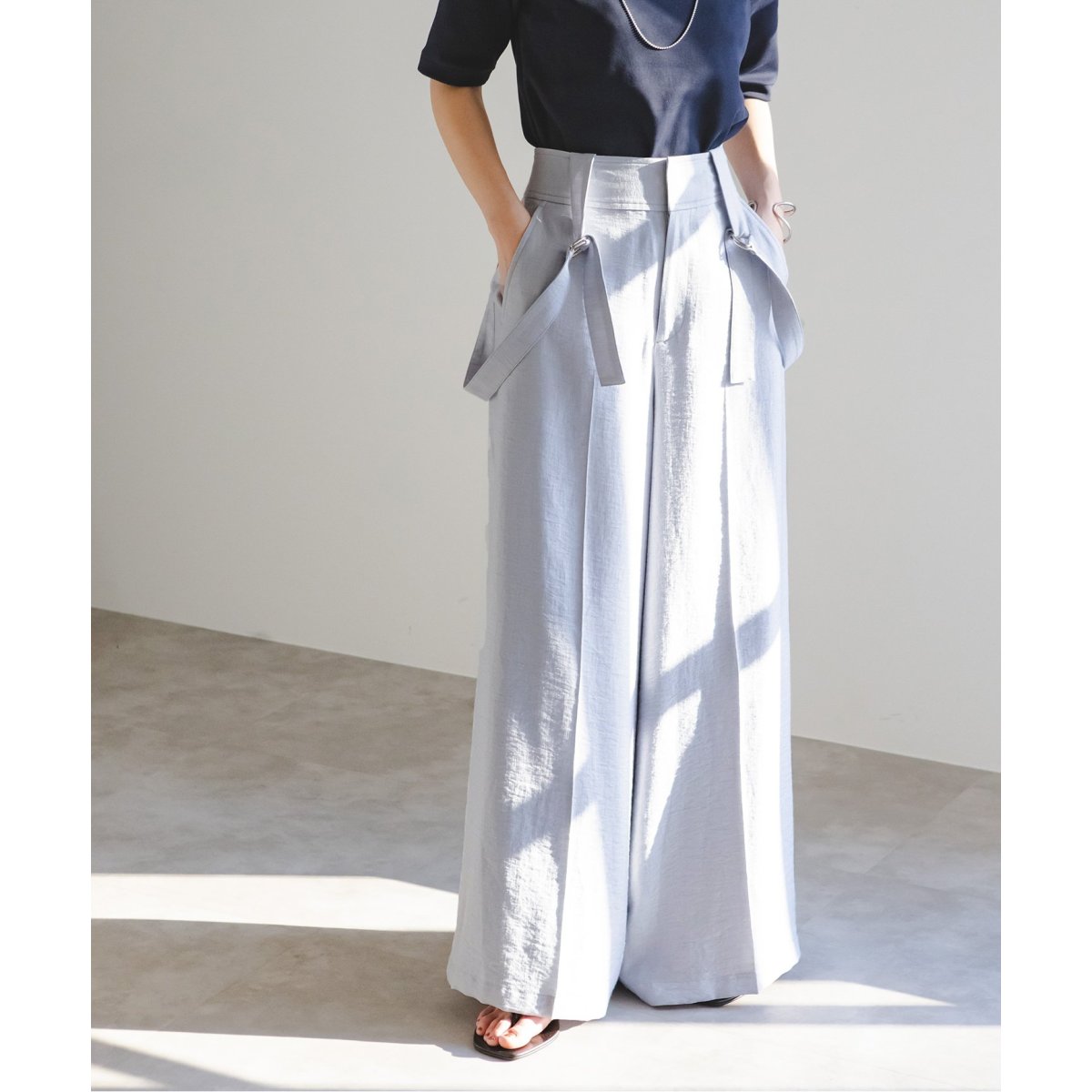 おまとめ３点 noble ファジーリネンロングサスペンダー2wayパンツ　他 Noble（ノーブル）の「《追加》ファジーリネンサスペンダー2way