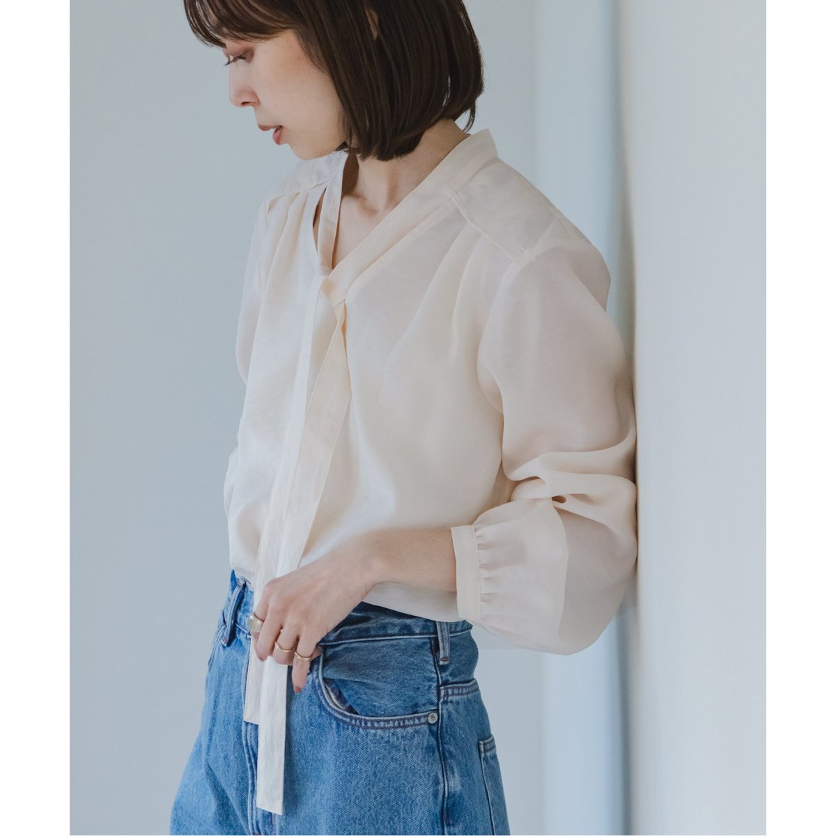 ブライトシアーヨークボウタイブラウス | ノーブル(Noble) | マルイ
