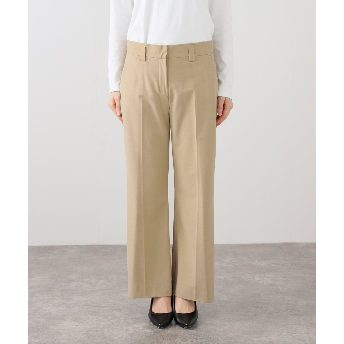 〈値下げ済み〉【新品・未使用・店頭タグ付】Noble ステップヘムパンツ NOBLE｜《追加》【洗える】ドライコットンステップヘムパンツ 7
