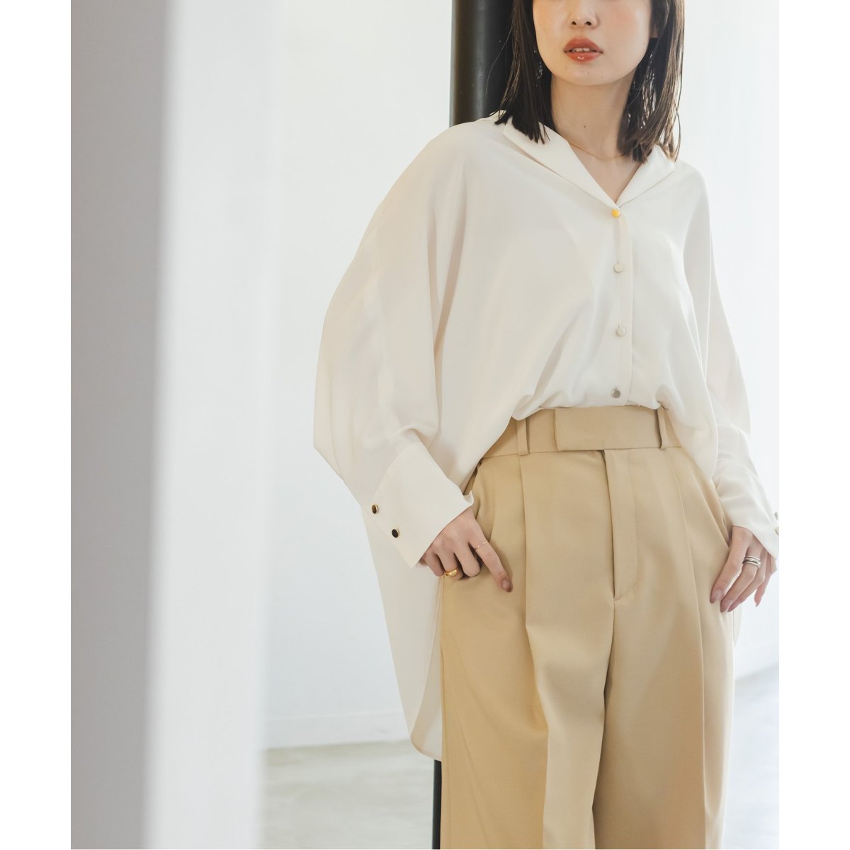 追加》ゴールドボタンニュアンスシャツ | ノーブル(Noble) | マルイ