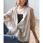 追加6》【洗える】シルキーコットンニュアンスカラーシャツ | ノーブル 