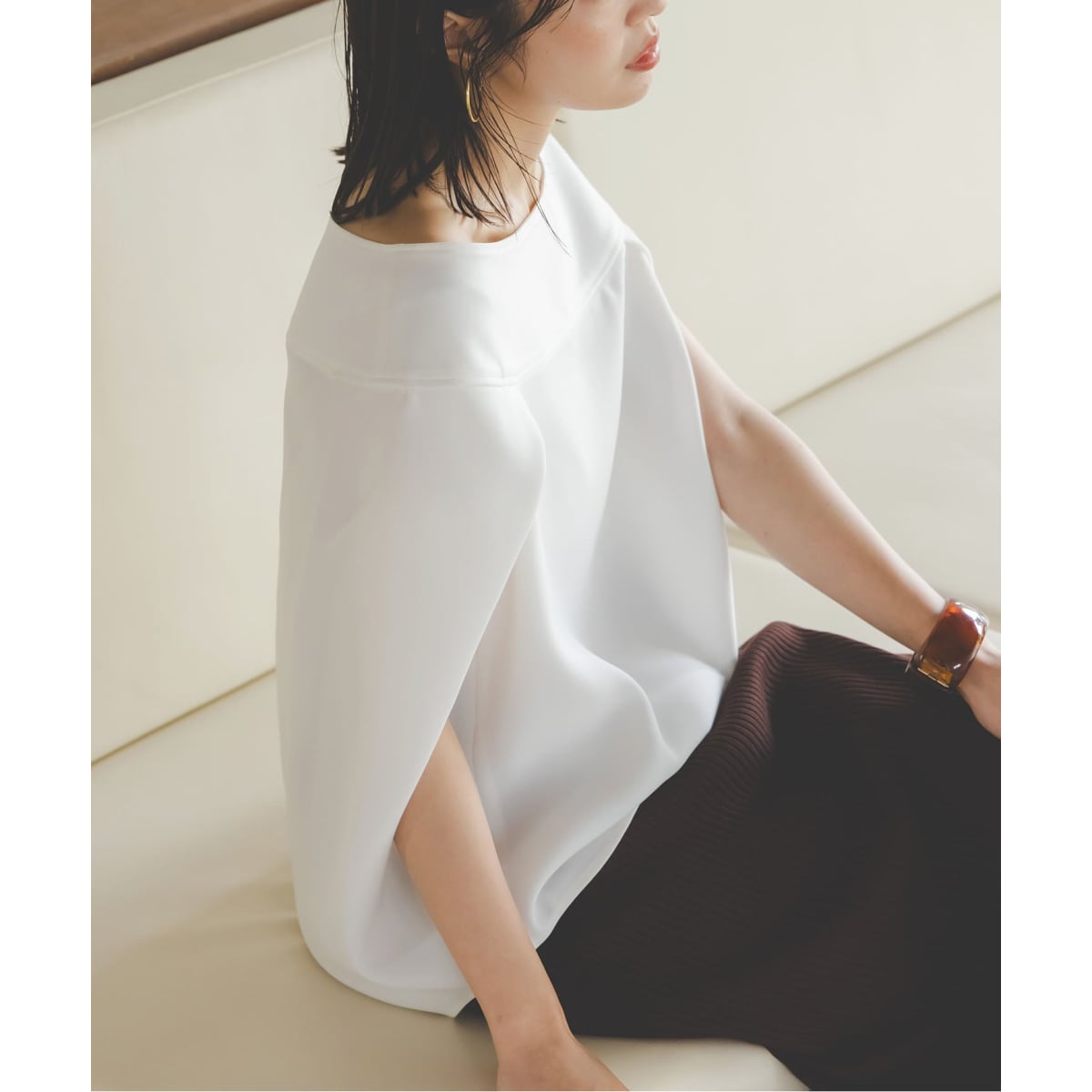 洗える】ケープニュアンスブラウス | ノーブル(Noble) | マルイウェブ