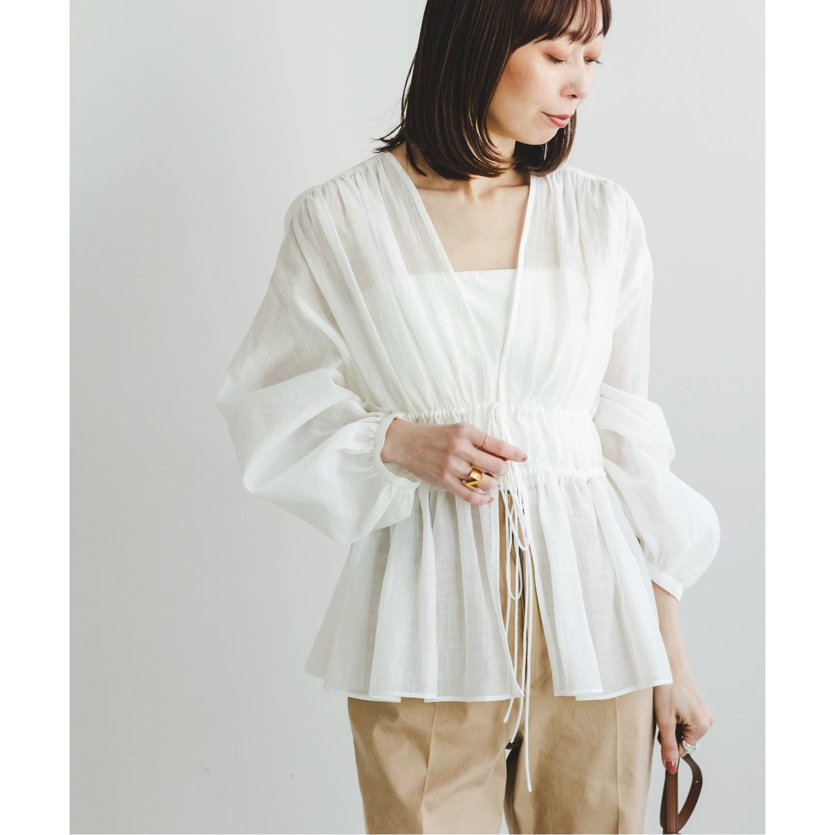9/1削除 シアー楊柳ギャザーブラウス ノーブル NOBLE シアー楊柳ギャザーブラウス | ノーブル(Noble) | マルイウェブ