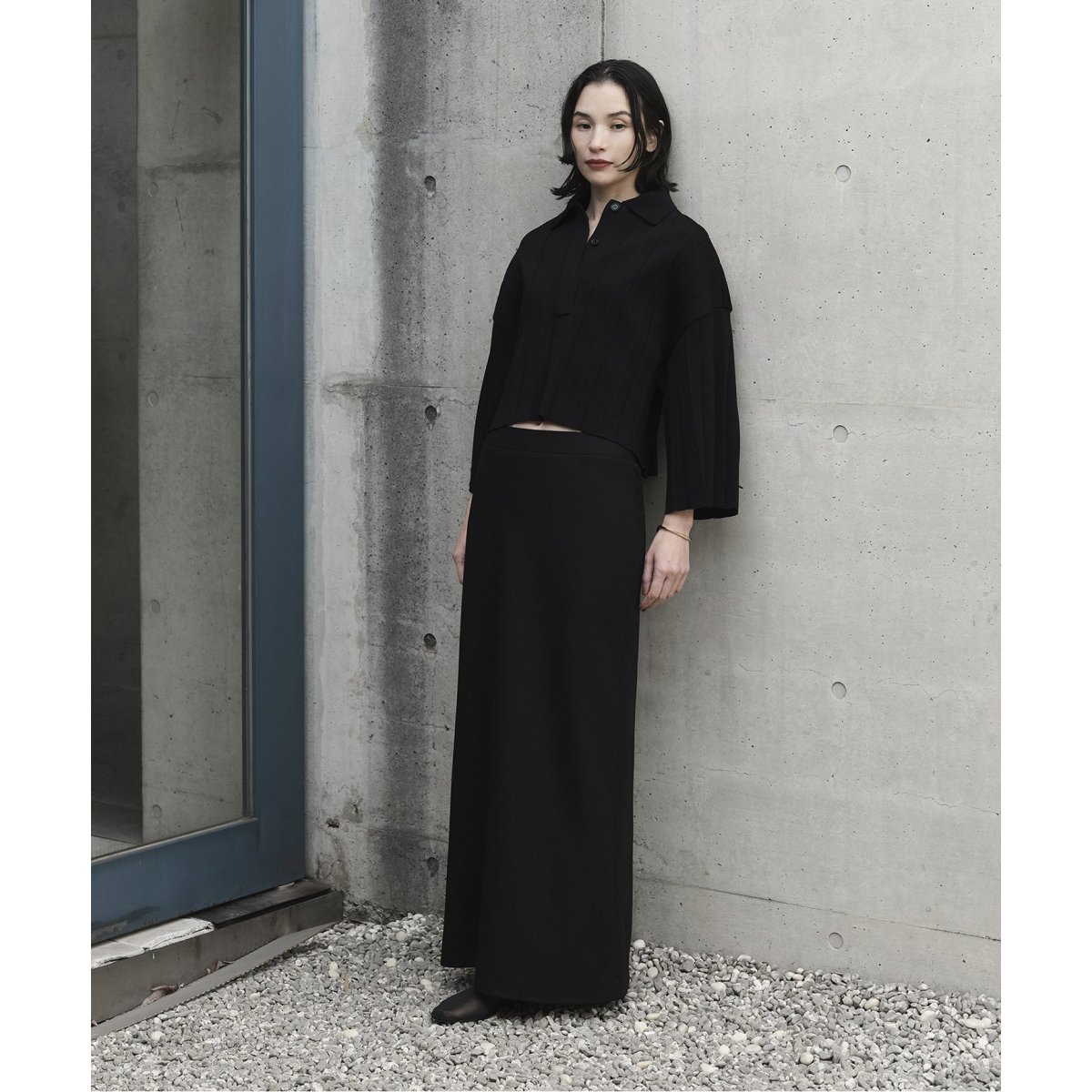 NOBLE ELENI 四子撚りウールバイアススカート ELENI/エルニ 四子撚りウールバイアススカート（ロング・マキシ丈