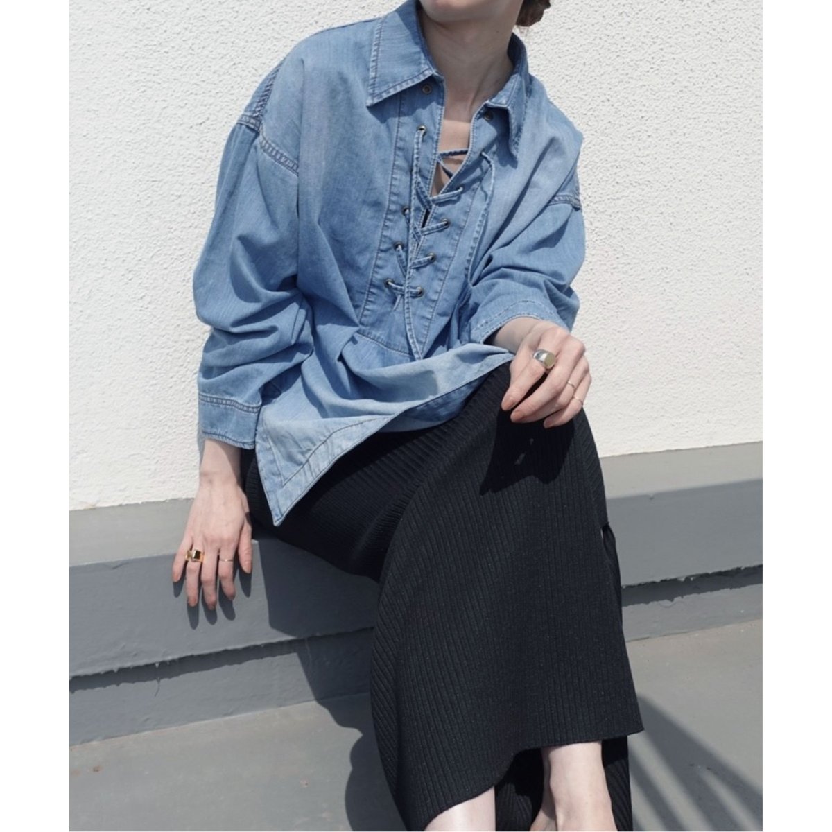 追加》デニムカフタンシャツ | ノーブル(Noble) | マルイウェブチャネル