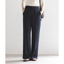 【洗える】ルナサテンベルテッドパンツ