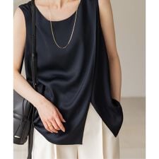 ノーブル(Noble)の【洗える】ルナサテンレイヤードブラウス