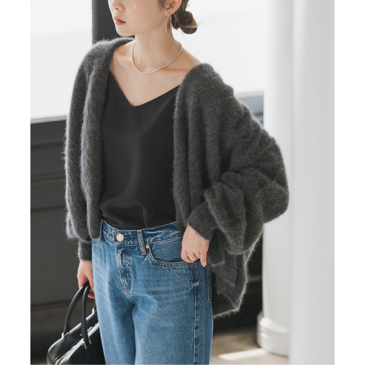 Spick and Span 新品♡ ファーニットロングカーディガン♡ Spick & Span◇スピックアンドスパン ファーカーディガン ロング