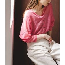 【洗える】2wayヘンリーネックシアープルオーバー