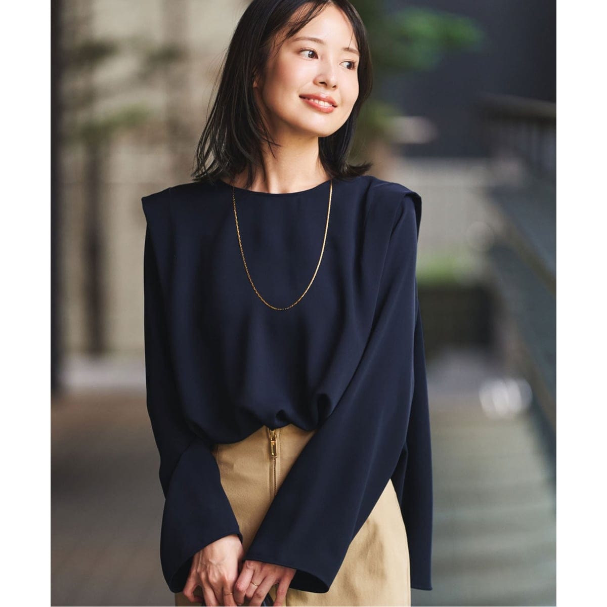 【試着のみ】NOBLE　コンフォートへプラムカットソー 試着のみ】NOBLE コンフォートへプラムカットソー