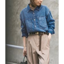 《追加予約》スージングデニムビッグポケットシャツ3