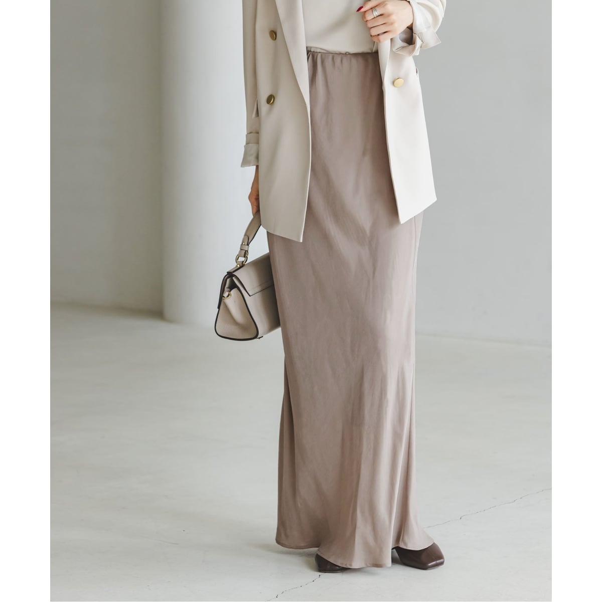 追加3》キュプラナローAラインスカート | ノーブル(Noble) | マルイ