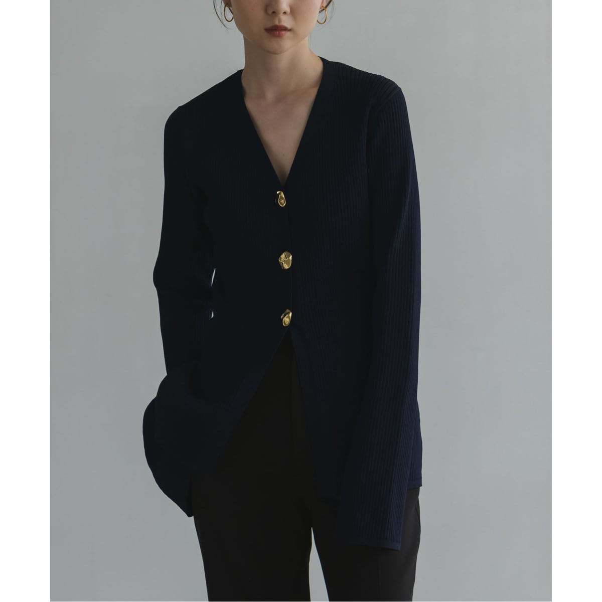 Spick and Span スピックアンドスパン フェザーヤーンスリーブ ニット セーター ブラック系【中古】 Spick & Span - Spick and Span スピックアンドスパン フェザー