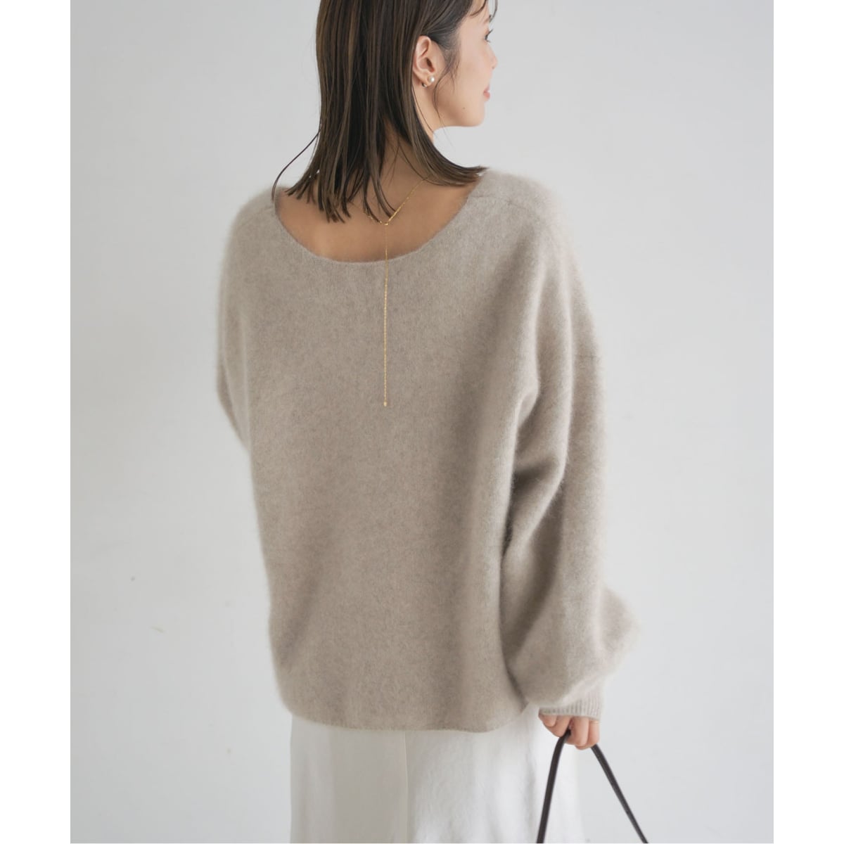 追加》ファーニット2WAYパフスリーブニット | ノーブル(Noble