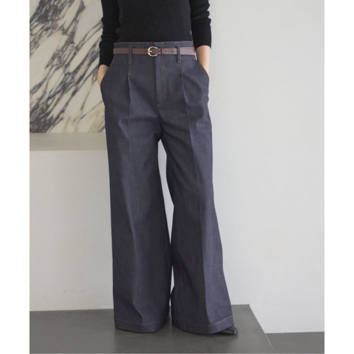 新品☆ Noble ウールギャバスラックスパンツ Noble（ノーブル）の