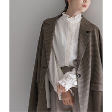 シルキーコットンフリルディテールブラウス | ノーブル(Noble 