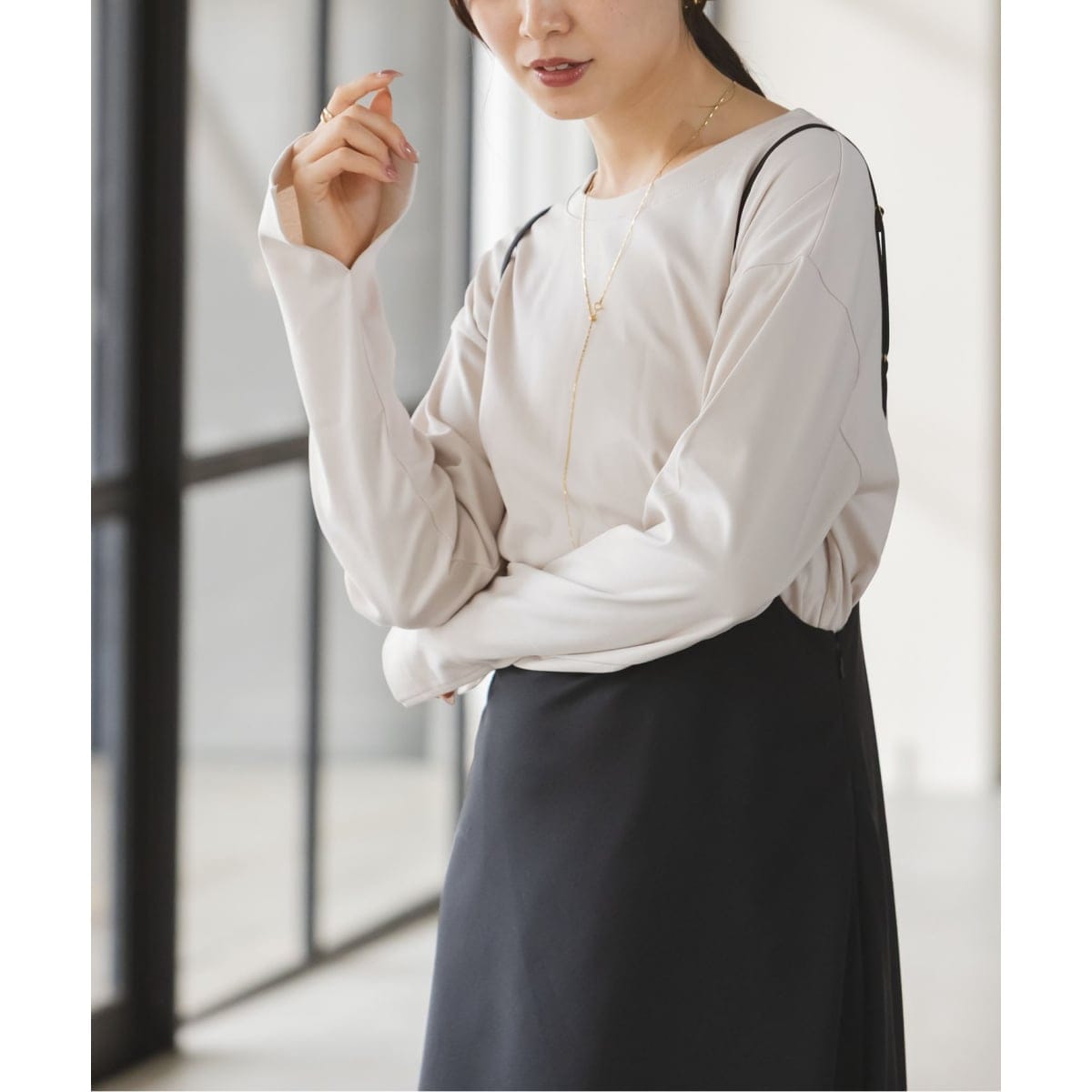 NOBLE ストレッチフラワーレースプルオーバー Noble（ノーブル）の「ストレッチフラワーレースプルオーバー（T