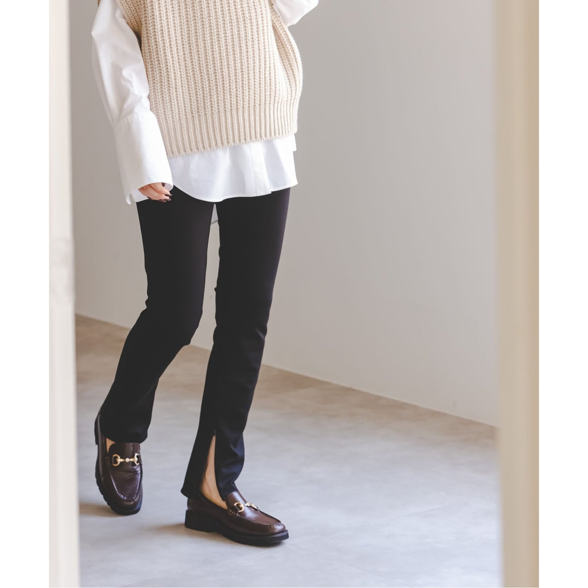 NOBLE ノーブル ハイウエストチノパンツ　カーキ　秋色　23SS ハイウエストチノパンツ | ノーブル(Noble) | マルイウェブチャネル