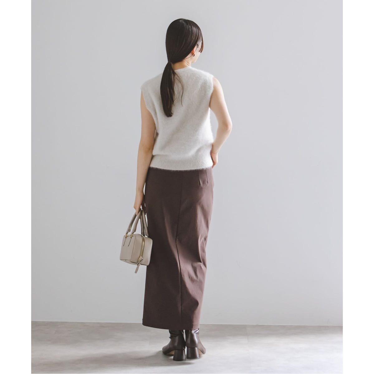 追加》RyNyコンフォートストレッチジップタイトスカート | ノーブル