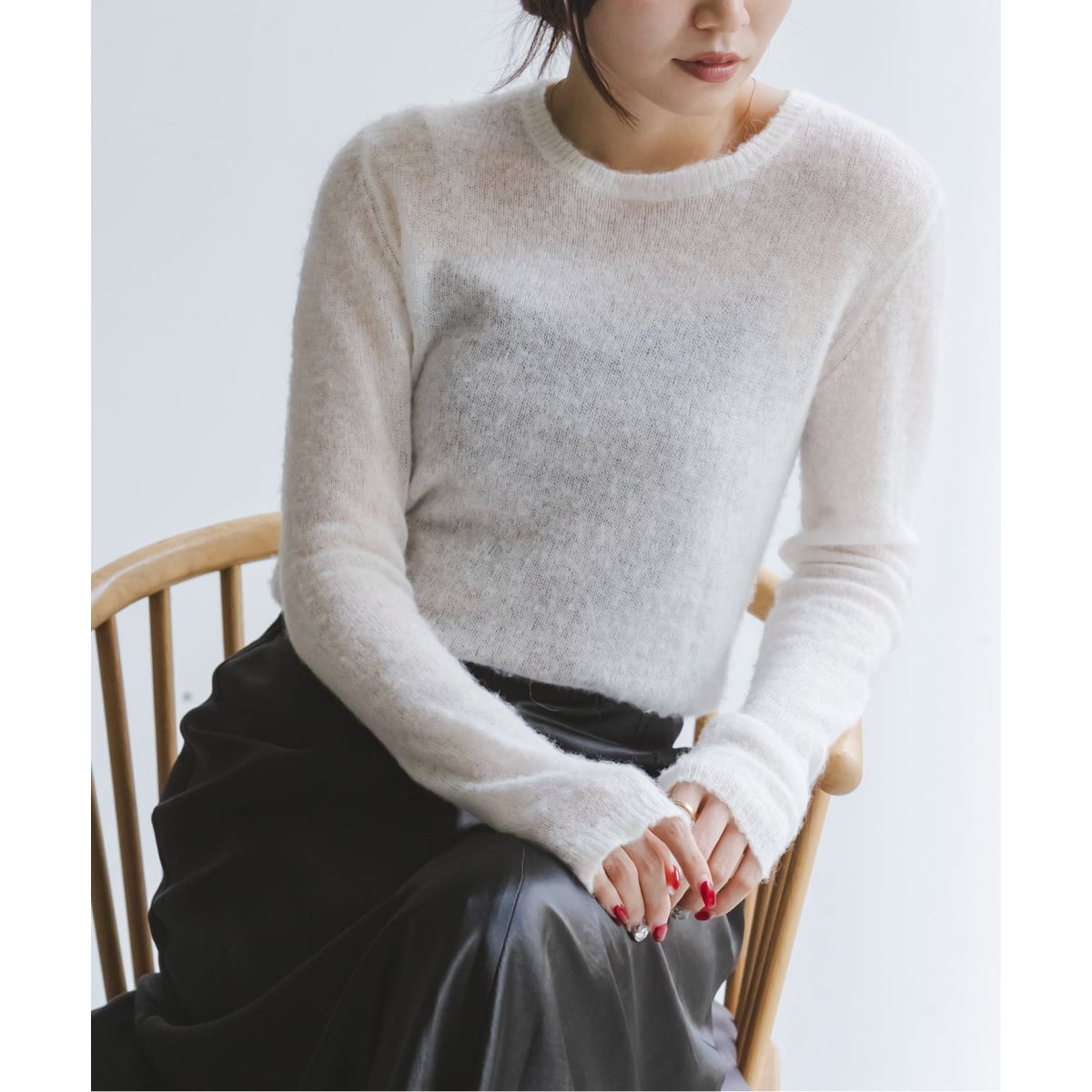 NOBLE　ニット セーター ハイゲージペーパーヤーンプルオーバー ハイゲージペーパーヤーンプルオーバー（ニット／セーター